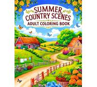 Summer Country Scenes Adult Coloring Book: Enjoy 38 Beautiful Illustrations of Sunny Meadows, Floral Pathways, and Peaceful Cabins. Perfect for Mindfulness Practice and Rural Aesthetic Lovers.