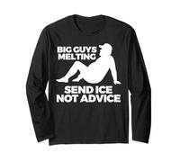 Summer Dad Humour Big Guys Melting Send Ice Not Advice Manche Longue