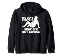 Summer Dad Humour Big Guys Melting Send Ice Not Advice Sweat à Capuche
