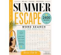 Summer Escape Word Search Puzzle Book for Adults: Large Print Word Search Puzzles for Relaxation, Mindfulness & Stress Relief - Word Finder Puzzle