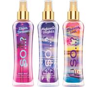 Summer Escapes Ibiza Dreams, Mykonos Nights, Majorca Love Brume Corporelle Parfumée Pour Femme 200ml (Lot De 3)