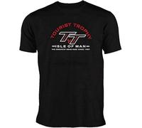 Summer Fashion Cool Tee Shirt Isle Man TT Legends Motorcycle Rac Casual Men's O Neck 100% Cotton Short Sleeve Unisex T-Shirt Black XL