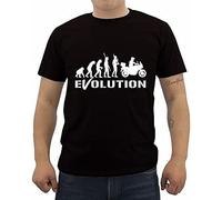 Summer Fashion Men's Cotton T Shirt Funny Evolution Motorcycle 3D Printed T-Shirt Male Short Sleeve Shirts Tees Tops Black Manches Courtes(3X-Large)