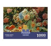 Summer Floral Still Life Structure Solide Loisir D’intérieur Idéal, Aide À Améliorer La Concentration, La Patience Et La Coordination 70x50cm/1000pcs