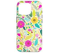 Summer Flower Modern Colorful Cute Garden Botanical Floral Coque pour iPhone 16 Pro