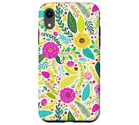 Summer Flower Modern Colorful Cute Garden Botanical Floral Coque pour iPhone XR