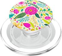 Summer Flower Modern Colorful Cute Garden Botanical Floral PopSockets PopGrip pour MagSafe