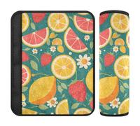 Summer Fresh Fruits Lot de 2 coussinets de ceinture de sécurité pour ceinture de sécurité - Soulage le stress sur votre cou et vos épaules - Housses de ceinture de sécurité de voiture pour camion