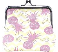 Summer Fruit of Pineapples Summer Fruit Design Pochette de décoration Petit Portefeuille - Kiss-Lock Change Coin Purse Wallets for Women Girl