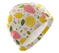 Summer Fruits Retro Yellow Adult Swim for Beginning Short Hair Waterproof Swim for Men Hair Protection and Drag Reduction gorro de natación para hombre