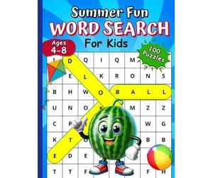 Summer Fun Word Search For Kids Mad Melons: 100 Puzzles for Young Word Explorers Ages 4-8