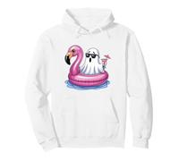 Summer Ghost with Flamingo Pool Party Sweat à Capuche