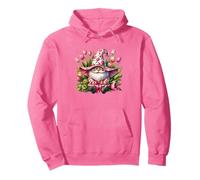 Summer GNOME for Flower Lovers and Women with Pink Tulips Sweat à Capuche