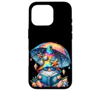 Summer GNOME for Teacher Reading Books Under Sun Parasol Coque pour iPhone 16 Pro