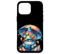 Summer GNOME for Teacher Reading Books Under Sun Parasol Coque pour iPhone 16 Pro Max