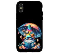 Summer GNOME for Teacher Reading Books Under Sun Parasol Coque pour iPhone X/XS