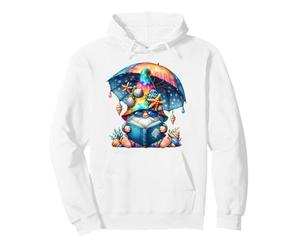 Summer GNOME for Teacher Reading Books Under Sun Parasol Sweat à Capuche