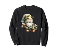 Summer Gnome Grandpa With Daisy Flowers For Gardening Mom Sweatshirt