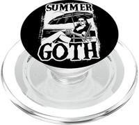 Summer Goth Beach Day Vampire Hiding from The Sun PopSockets PopGrip pour MagSafe