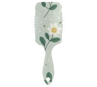 Summer Green Little Flowers Brosse à cheveux bouclés conçue pour la perte de cheveux avec poignée ergonomique cepillo para definir rizos