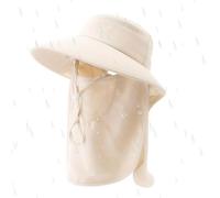Summer Hats for Women, UPF50 Adjustable Waterproof Wide Brim Sun Protection Hats, UV Blocking and Cooling Shade Function for Outdoor, Gardening, Hiking, Camping, Vacation Use, 9.84x12.60 inches