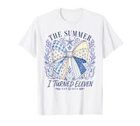 Summer I Turned 11 Coastal Bow Coquillage 11e Anniversaire 2015 T-Shirt