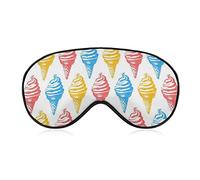 Summer Ice Cream Sleeping Blindfold Mask Cute Eye Shade Cover avec sangle réglable pour femmes hommes nuit