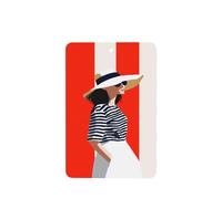 Summer In Stripes Minimalist Woman Lot de 4 désodorisants de voiture à suspendre pour tablettes d'aromathérapie de voiture