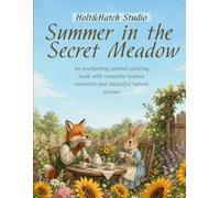 Summer in the Secret Meadow: An enchanting animal coloring book with relatable human moments and beautiful nature scenes