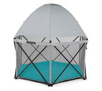 Summer Infant Pop 'n Play SE Hex Playard, 6 faces, édition Sweet Life, Aqua Sugar Color - Parc de jeu à couverture complète pour une utilisation en intérieur et en extérieur - Pliage rapide, facile et