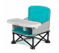 Summer Infant Summer Rehausseur Pop ‘N Sit SE Booster, Sweet Life Edition, couleur turquoise -rehausseur pour utilisation intérieur/ extérieur de la maison - Pliage rapide, simple et compact