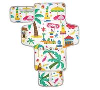 Summer Island Matelas à langer réutilisable avec poche en tissu Blanc noix de coco pour mamans, papas, cambiadores de pa?ales para Bebes