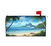 Summer Islands Beach Tropical Palm Tree 04 Couvertures de boîte aux Lettres Enveloppes magnétiques Couverture de boîte aux Lettres de Poste Décoration de Jardin pour la Maison