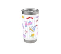 Summer Italy Pattern Vacation Lemons Homards Coquillage Bleu Gobelet isotherme en acier inoxydable double paroi