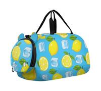 Summer Lemon Ice Block Sac de sport pour fille avec compartiment à chaussures Grande capacité Sac de voyage pour voyage, natation, danse, ballet