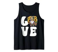 Summer Love Sunflower Gnome Dad In Patchwork Dress For Mom Débardeur