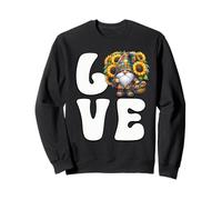 Summer Love Sunflower Gnome Dad In Patchwork Dress For Mom Sweatshirt
