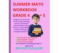 Summer Math Workbook Grade 4 → 5: Bridge from 4th Grade to 5th Grade with Daily Review, Real-World Word Problems, Spiral Practice, Visual Models, ... for Summer Learning and Homeschool Success