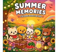 Summer Memories Coloring Book: Summer Vibes Coloring Pages for Kids with Cute Summer Animals, Beach Fun, Cozy Beach Scenes, and Vacation Designs | Bold & Easy Coloring Pages