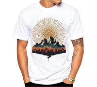 Summer Men Short Sleeve The Everest Geometry Print T-Shirt Boy Casual Tops Harajuku Mountaineering Design
