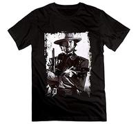 Summer Men's Clint Eastwood T Shirt Short Sleeve Tees Black XXL