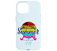 Summer Miami Beach Sunset Tee Shirts, I Love Miami, Miami Coque pour iPhone 15