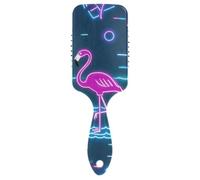 Summer Neon Flamingo Wave Brosse douce pour cheveux épais Brosse de massage pour cheveux raides avec poignée ergonomique cepillo para peinar