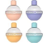 Summer New Creative Light Bulbs Ice Molds, 6 cm Large Ice Ball Lovely Ice Bulb Molds Reusable, Sphere Ice Mold for Whiskey and Cocktails, Light Bulbs Ice Molds with Lids (4Pcs)