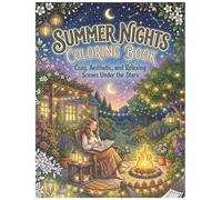 Summer Nights Coloring Book For Adults: Intricate detail, Cozy, Aesthetic & Relaxing Scenes Under the Stars | 8.5 x 11, 93 pages | Fun for Adults