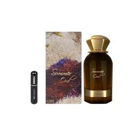 Summer Oud Extrait de Parfum 60 ml Parfum arabe unisexe de longue durée, avec atomiseur rechargeable, parfum oriental ambré avec notes fumées, safran, rose, caramel et oud (Summer Oud)