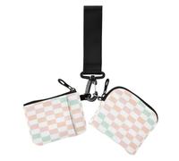 Summer Peach Retro Checkerboard Canneberge Blush Checkered Femme Change