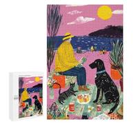 Summer Picnic with Pets Puzzle 1000 Pièces Educa Jouet en Bois Cadeau Unique Décoration Intérieure Jeu Éducatif Challenge Toy Adultes Et Enfants À Partir De 14 Ans 1000 PCS