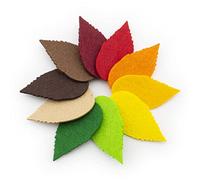 Summer-Ray Lot de 100 feuilles de feutre découpées au laser en 10 couleurs