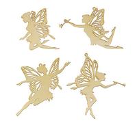 Summer-Ray Lot de 20 découpes de fées en bois découpé au laser - Contreplaqué de 2,5 mm d'épaisseur - Décorations artisanales enchantées, ornements suspendus et décoration de fée DIY